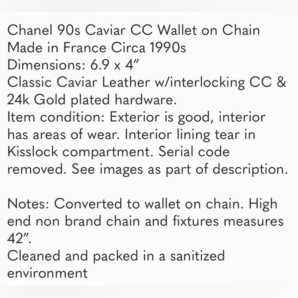 Chanel 90s Caviar CC Wallet on Chain - Picture 14 of 14